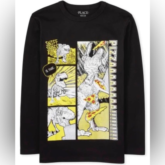 NEW Two Children’s Place Dino Long Sleeve Graphic Tee Shirts - Youth XL 14 - Picture 2 of 3